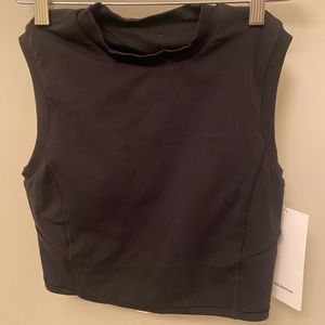 NWT Lululemon “Sweat Intention Tank” Black size 6.